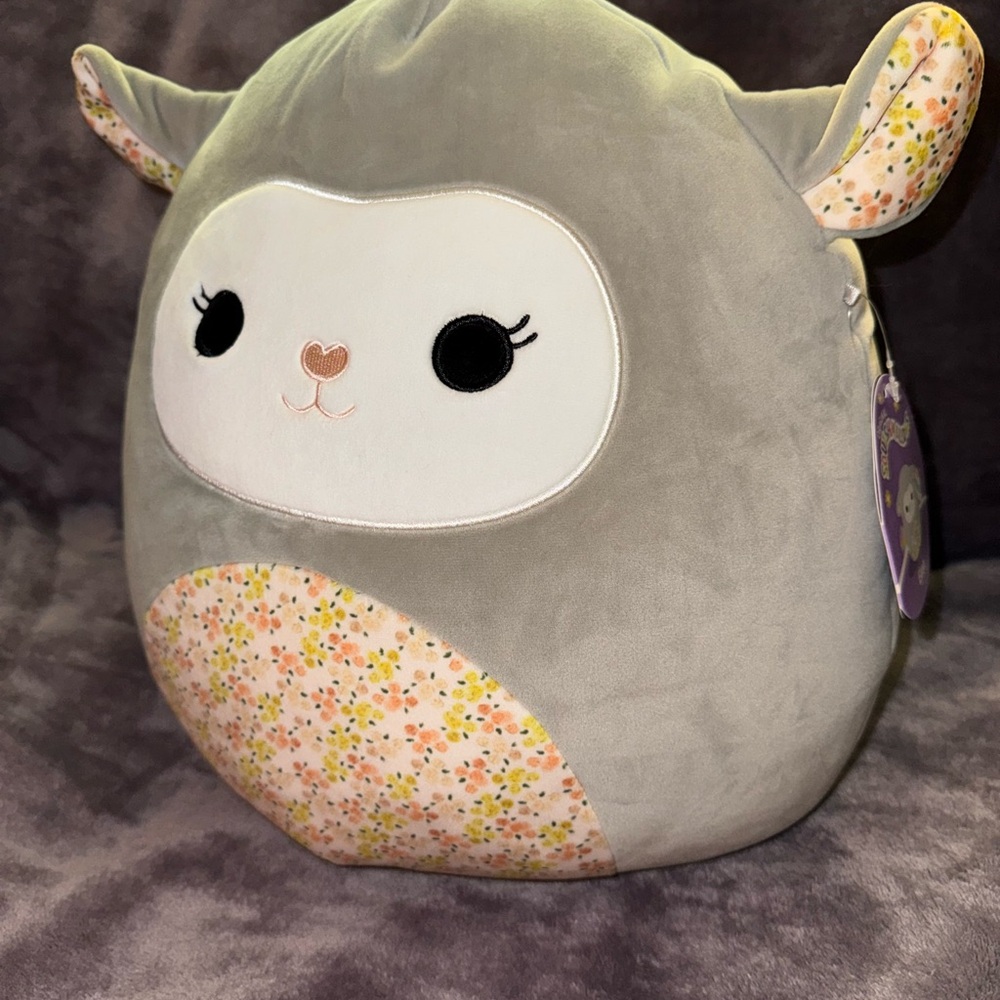 Easter Squishmallow Elea the Lamb floral belly 14 inch
